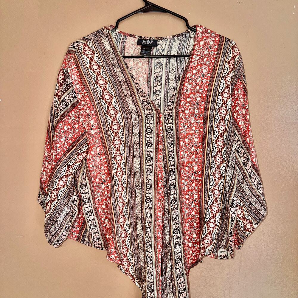 Just Polly New York Women's Design Bodycon Blouse Top - Size XS